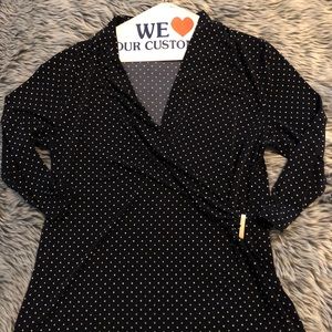 Black Polka Dot Blouse